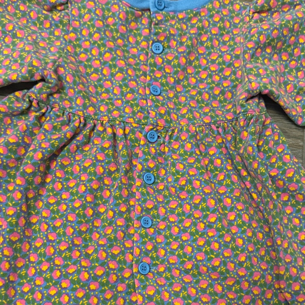 Vintage Hanna Andersson Multicolor Floral Baby Dress - Picture 3 of 4